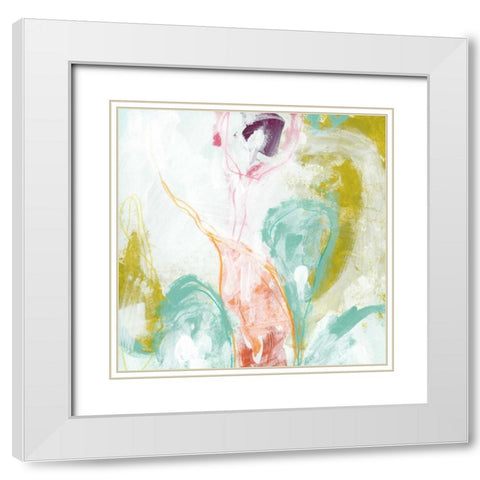 Scattershot II White Modern Wood Framed Art Print with Double Matting by Vess, June Erica