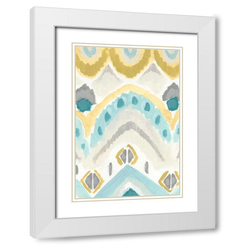 Textile Impression I White Modern Wood Framed Art Print with Double Matting by Vess, June Erica