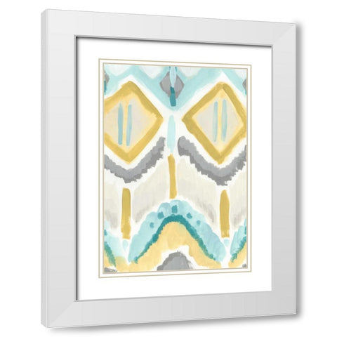 Textile Impression II White Modern Wood Framed Art Print with Double Matting by Vess, June Erica