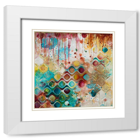 For the Sake of Richness White Modern Wood Framed Art Print with Double Matting by Robinson, Heather