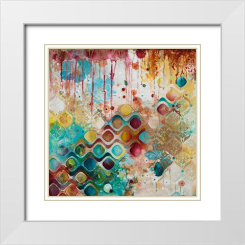For the Sake of Richness White Modern Wood Framed Art Print with Double Matting by Robinson, Heather