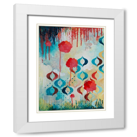 Ebullience I White Modern Wood Framed Art Print with Double Matting by Robinson, Heather