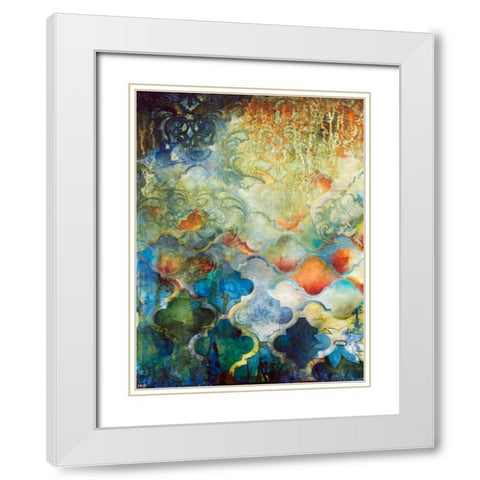 Moroccan Fantasy I White Modern Wood Framed Art Print with Double Matting by Robinson, Heather