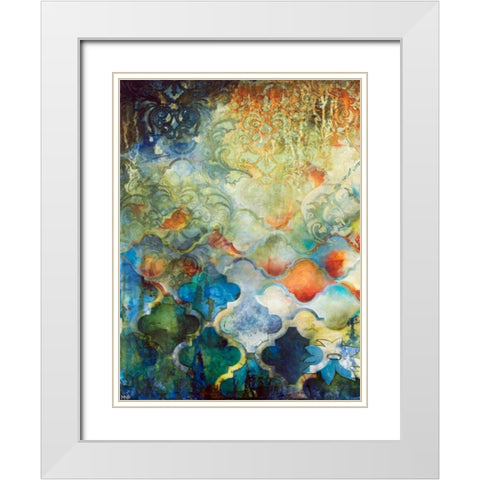 Moroccan Fantasy I White Modern Wood Framed Art Print with Double Matting by Robinson, Heather