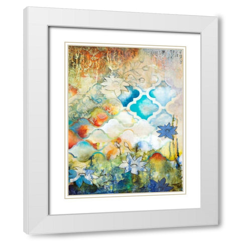 Moroccan Fantasy II White Modern Wood Framed Art Print with Double Matting by Robinson, Heather