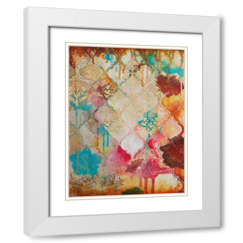 Moroccan Fantasy III White Modern Wood Framed Art Print with Double Matting by Robinson, Heather