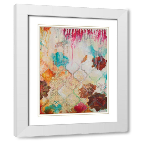 Moroccan Fantasy IV White Modern Wood Framed Art Print with Double Matting by Robinson, Heather
