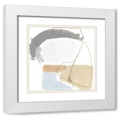 Overture II White Modern Wood Framed Art Print with Double Matting by Vess, June Erica