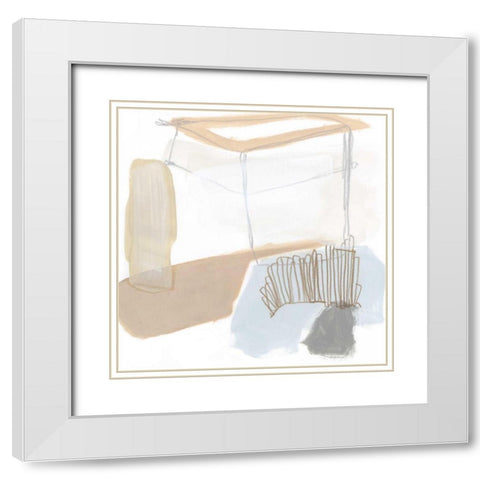 Overture III White Modern Wood Framed Art Print with Double Matting by Vess, June Erica