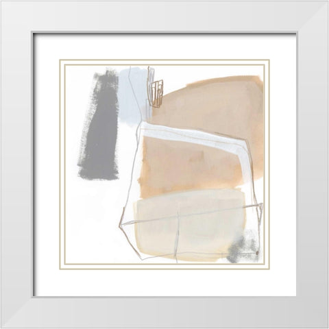 Overture V White Modern Wood Framed Art Print with Double Matting by Vess, June Erica