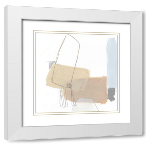 Overture VIII White Modern Wood Framed Art Print with Double Matting by Vess, June Erica