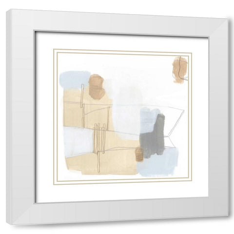 Overture IX White Modern Wood Framed Art Print with Double Matting by Vess, June Erica
