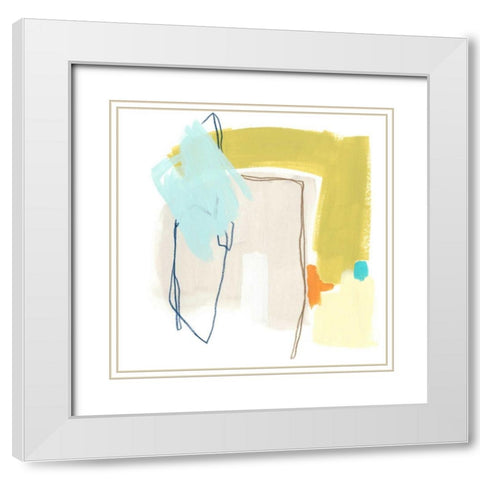 Adagio II White Modern Wood Framed Art Print with Double Matting by Vess, June Erica