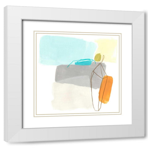 Adagio III White Modern Wood Framed Art Print with Double Matting by Vess, June Erica