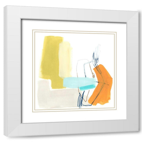 Adagio IV White Modern Wood Framed Art Print with Double Matting by Vess, June Erica