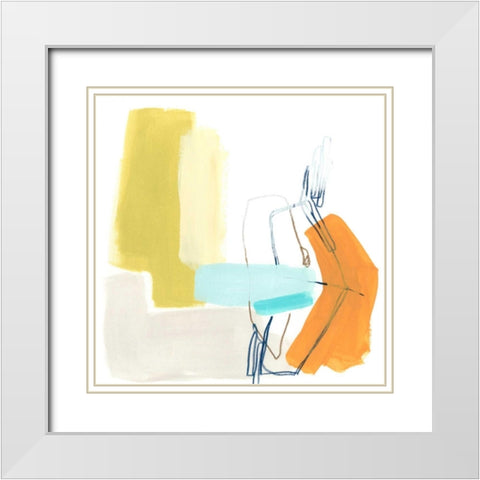 Adagio IV White Modern Wood Framed Art Print with Double Matting by Vess, June Erica