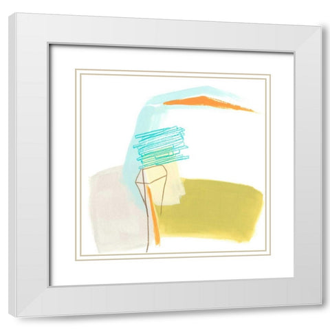 Adagio V White Modern Wood Framed Art Print with Double Matting by Vess, June Erica