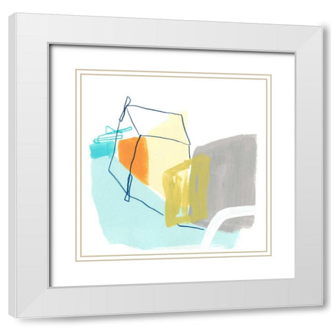 Adagio VI White Modern Wood Framed Art Print with Double Matting by Vess, June Erica