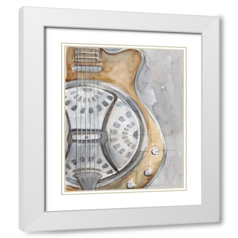 Watercolor Instrument Study III White Modern Wood Framed Art Print with Double Matting by Harper, Ethan