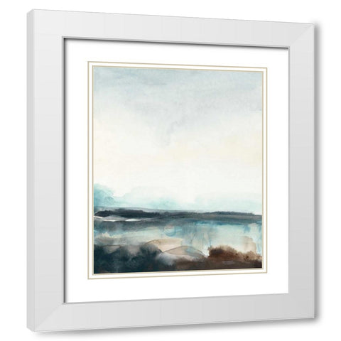 Horizon Flow I White Modern Wood Framed Art Print with Double Matting by Vess, June Erica