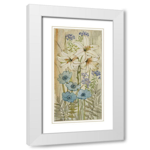Lily Chinoiserie I White Modern Wood Framed Art Print with Double Matting by OToole, Tim