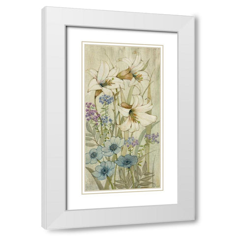 Lily Chinoiserie II White Modern Wood Framed Art Print with Double Matting by OToole, Tim