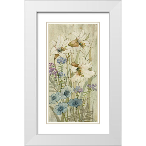 Lily Chinoiserie II White Modern Wood Framed Art Print with Double Matting by OToole, Tim