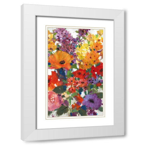 Fresh Floral I White Modern Wood Framed Art Print with Double Matting by OToole, Tim