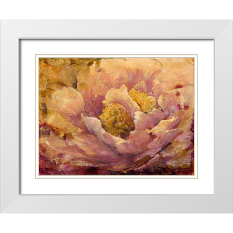 Floral in Bloom I White Modern Wood Framed Art Print with Double Matting by OToole, Tim