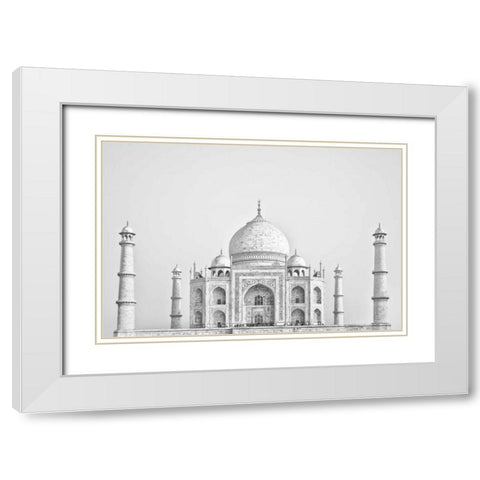 Taj Mahal I White Modern Wood Framed Art Print with Double Matting by Miamee, Golie