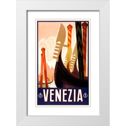 See Venezia White Modern Wood Framed Art Print with Double Matting by Studio W