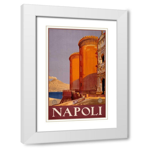 See Napoli White Modern Wood Framed Art Print with Double Matting by Studio W