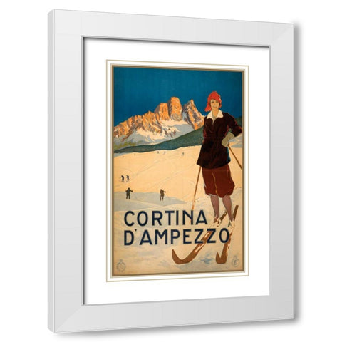 See Cortina d Ampezzo White Modern Wood Framed Art Print with Double Matting by Studio W