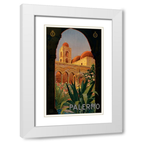 See Palermo White Modern Wood Framed Art Print with Double Matting by Studio W