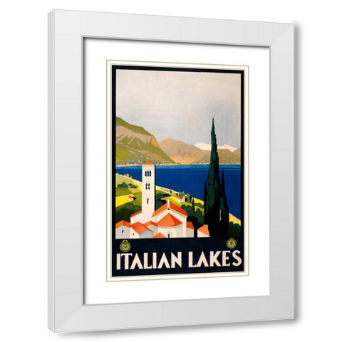 See Italian Lakes White Modern Wood Framed Art Print with Double Matting by Studio W