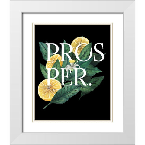 Prosper and Thrive I White Modern Wood Framed Art Print with Double Matting by Popp, Grace