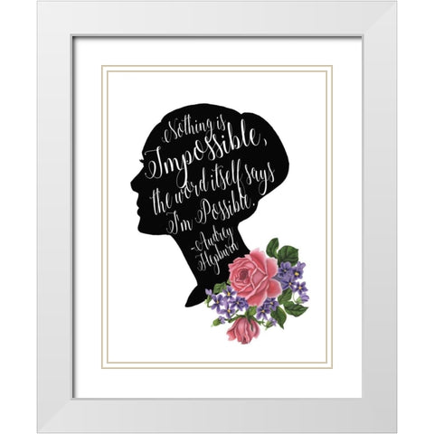 Audrey and Coco I White Modern Wood Framed Art Print with Double Matting by McCavitt, Naomi