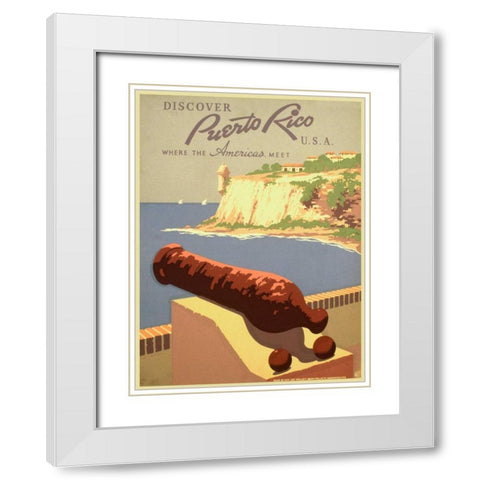 See South America I White Modern Wood Framed Art Print with Double Matting by Studio W