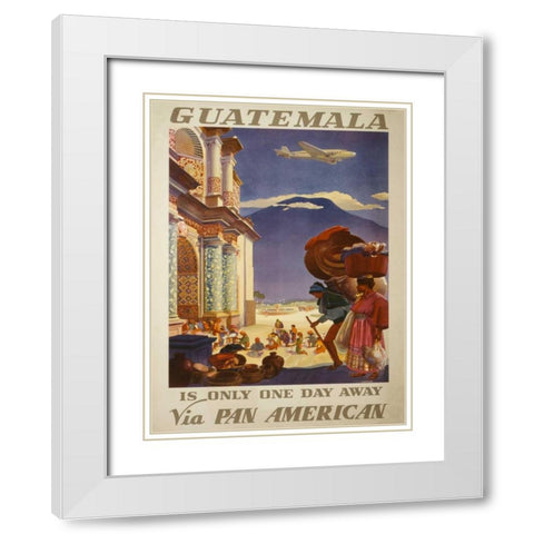 See South America II White Modern Wood Framed Art Print with Double Matting by Studio W