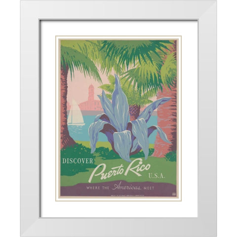 See South America IV White Modern Wood Framed Art Print with Double Matting by Studio W