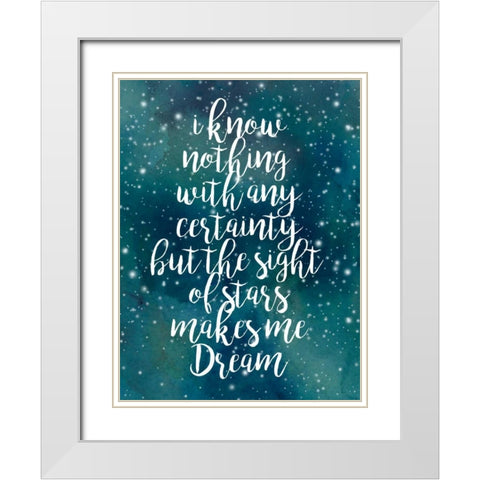Galaxy Quote II White Modern Wood Framed Art Print with Double Matting by Popp, Grace