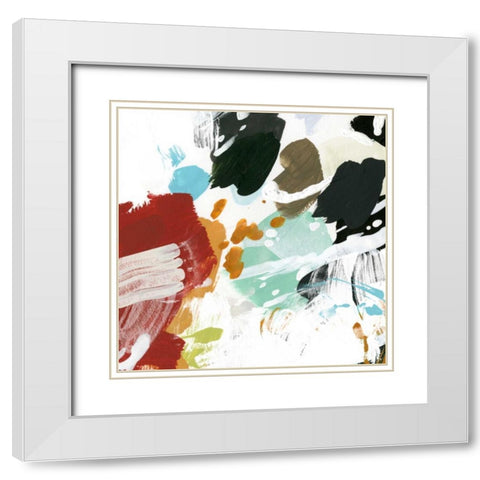Syncopation IV White Modern Wood Framed Art Print with Double Matting by Vess, June Erica