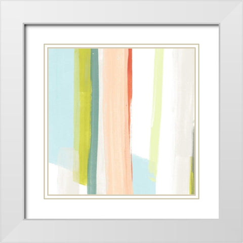 Litmus I White Modern Wood Framed Art Print with Double Matting by Vess, June Erica