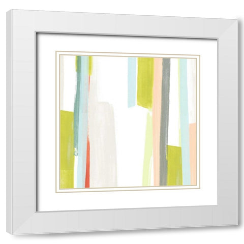 Litmus IV White Modern Wood Framed Art Print with Double Matting by Vess, June Erica