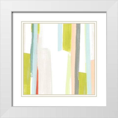 Litmus IV White Modern Wood Framed Art Print with Double Matting by Vess, June Erica