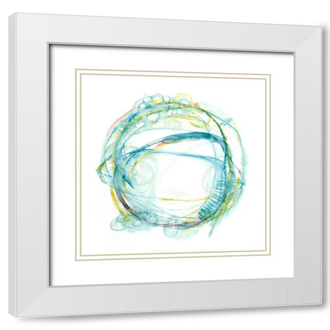 Orbital Path II White Modern Wood Framed Art Print with Double Matting by Harper, Ethan