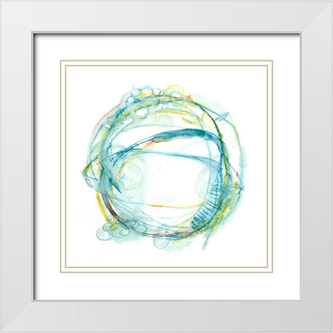 Orbital Path II White Modern Wood Framed Art Print with Double Matting by Harper, Ethan