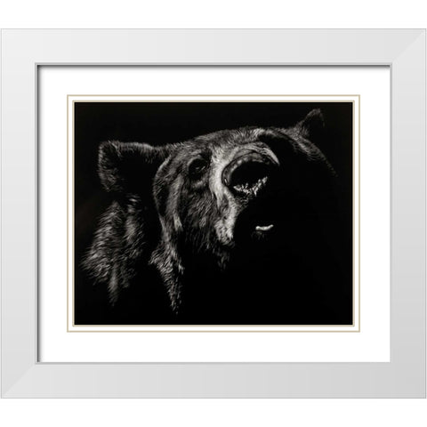 Scratchboard Critic White Modern Wood Framed Art Print with Double Matting by Chapman, Julie T.