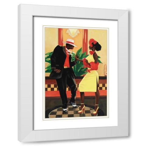 Night Out II White Modern Wood Framed Art Print with Double Matting by Reynolds, Graham