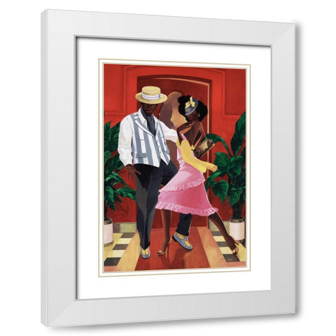 Night Out III White Modern Wood Framed Art Print with Double Matting by Reynolds, Graham